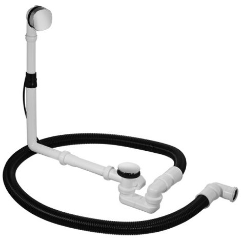 Duravit Paiova, desagüe y rebose Quadroval, cromado, para P3 Comforts - 790291000001000 (1/2)