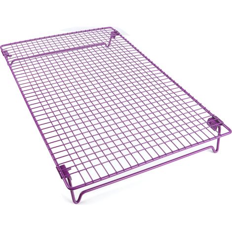 Grille de refroidissement pour pain violet, gâteaux et biscuits, plaque de cuisson, ustensile de pâtisserie et barbecue (1/4)