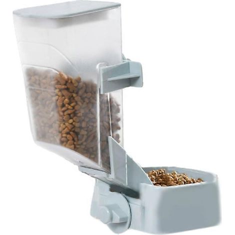 Distributeur automatique de nourriture pour animaux, à alimentation par gravité, avec gamelle suspendue. (1/5)