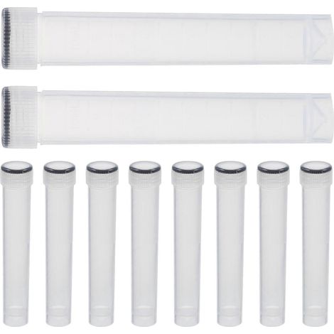 Lot de 10 tubes de congélation blancs de 10 ml, flacons en plastique avec bouchon à vis, pour échantillons.-9.5X1.55CM-White