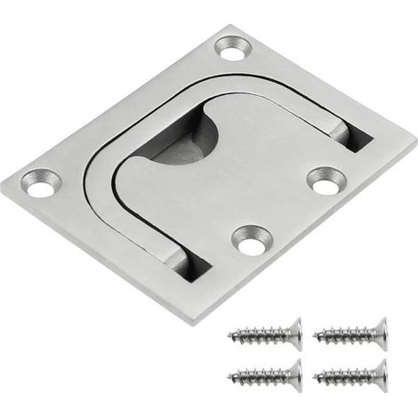Boat Flush Hatches Stainless Steel Marine Handle with 4 Screws for Yacht Boat Marine Cabinet Locker (1/5)