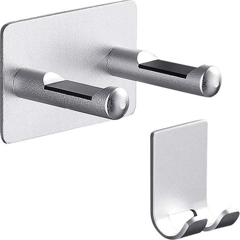 Wandhalterung für Haartrockner, Wandhalterung für Haartrockner, Halter für Haartrockner, Aufhänger, Föhn-Halterung, Aufbewahrungs-Organizer mit Kabel-Ordner, stanzfrei (Silber) (1/5)