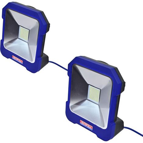 x2 Faithfull FPPSLTL20 SMD LED 240v Task Light Power Take-off TWIN PACK