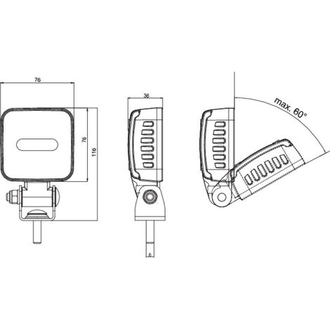 WAS Luce retromarcia 12 V/DC, 24 V/DC, 36 V/DC, 48 V/DC, 70 V/DC W263 2172 W263 Ampio fascio di illuminazione (L x A x (1/2)