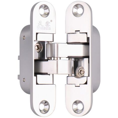 1 Charnière Invisible - 3D Aluminium. Couleur Inox Satiné. - Droite-INHHUB