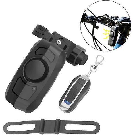 Alarme sans fil 2024 avec chargement USB, alarme antivol à vibration pour vélo, moto, fenêtre ou porte