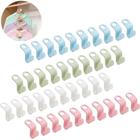 Ensemble de 40 crochets de suspension pour penderie, gain de place (1/4)