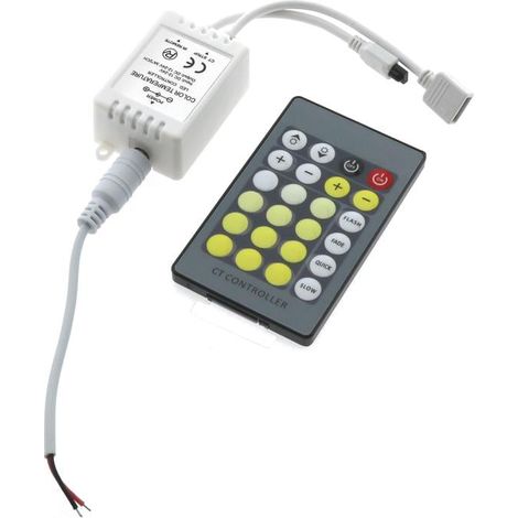IluminaShop - Controlador para Tiras LED CCT Mini con Control Remoto por RF 12/24V