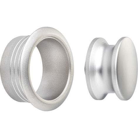 Aufschraubschloss Möbelschloss Türschschloss Caravan-Schloss Knopfset Midi 19 mm Edelstahloptik