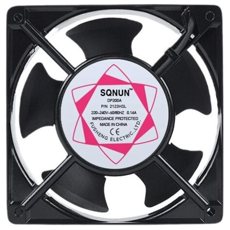 ALLIANDISVentilateur axial pour boîte de cheminée Insérable Haute température Pales en métal Silencieux Universel 120 x 120 x 38 mm (1/5)