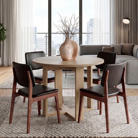 Mesa de Comedor Redonda TuHome Lily 75,1 x 90 x 90 cm (1/5)