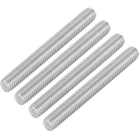 4Pcs Tiges Filetées Entièrement, M6 x 50mm Acier Inoxydable 304 Goujons de Barre Filetée à Droite Pas de Filetage M6-1 pour l'Assemblage de Machines de Meubles