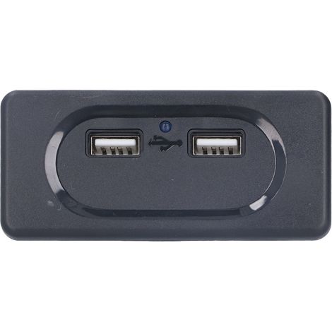 Chargeur USB pour camping-car, circuit intelligent double port haute vitesse, prise de chargeur pour véhicule avec indicateur LED bleu. (1/5)