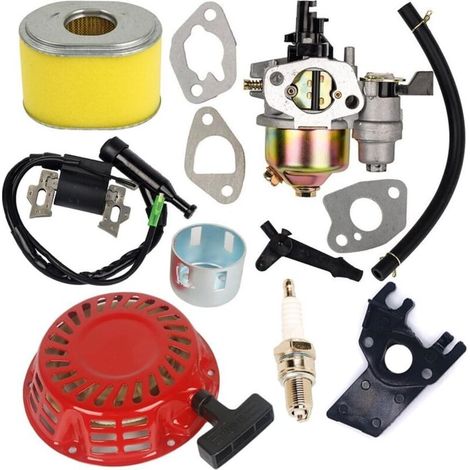 Carburateur avec Filtre à Air et Bobine d'Allumage Compatible Moteur 5.5 HP 6.5 HP GX140 GX160 GX200 (1/4)