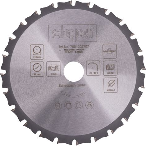 Scheppach - Lame originale multifonction - Ø216 x 2 x 30mm - Lame de scie circulaire en carbure - 24 dents - Convient parfaitement à la HM90MP