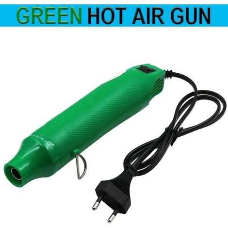 Grüne Mini-Heißluftpistole mit weicher Keramikbeschichtung, 300 W, leicht, handlich, wärmeschrumpfend (1/2)