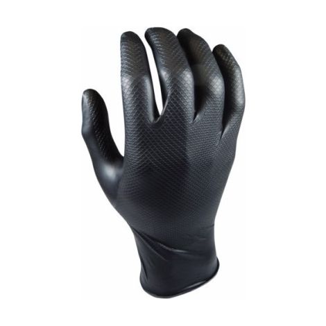 Caja 50 guantes desechables nitrilo negro sin polvo Talla 9 JUBA
