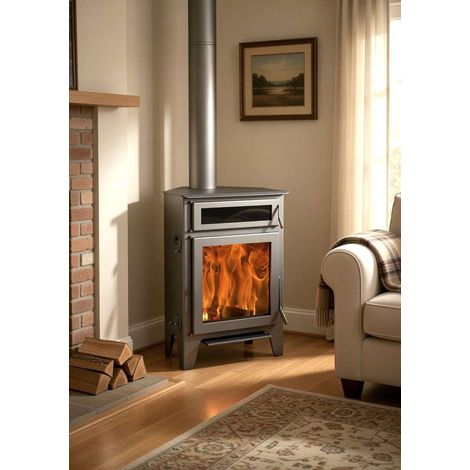 Estufa de leña de rincón mod. R5 Horno Max - 11 KW (1/5)