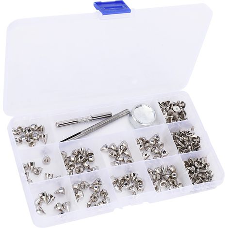 Rivets en alliage de zinc à monter soi-même, style punk, à tête de balle, 7 x 9 mm (1/5)