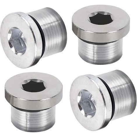 Lot de 4 bouchons d'obturation 3/4" - Auto-étanches - En acier au carbone avec joint d'étanchéité - Pour radiateur (1/5)