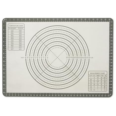 Basics Tapis de Cuisson en Silicone Antiadhésif avec Mesures, sans BPA, Passe au Four, Format Extra Large, 50,8 x 71,1cm