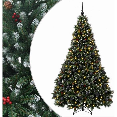 Künstlicher Weihnachtsbaum Grün mit Weihnachtskugel 210 cm vidaXL (1/5)