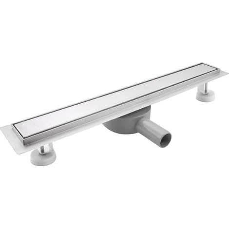 Caniveau Douche Italienne 60 cm Panneau 2 en 1, Acier Inoxydable, avec 360° Siphon et Filtre (1/5)