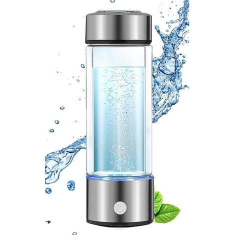 Hydrogen Bottle, 3-Minute SPE Generator, Portable Anti-Aging Water Ionizer, Black and White (1/5)