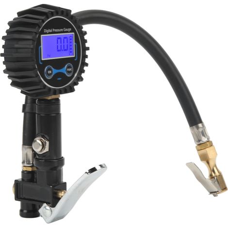 Gonfleur de pneus 0-200 PSI avec manomètre, écran LCD et 4 unités de pression pour moto, voiture, fourgonnette, camion et bus (1/5)