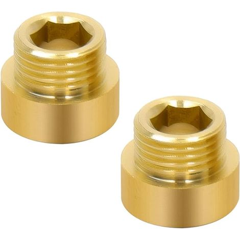 2 Pièces Raccord de Extension en Laiton 1/2" x 10 mm Raccordement de Tuyaux Rallonge de raccordement pour eau Potable et Installation de Chauffage