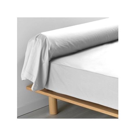 taie de traversin unie - 85 x 185 cm - Percaline - Blanc - Livraison gratuite (1/3)