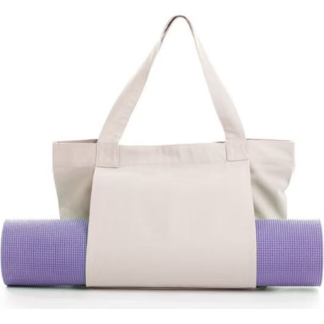 Sac bandoulière pour tapis de yoga – Sac de sport en toile – Support intégré – Kaki – (1/5)
