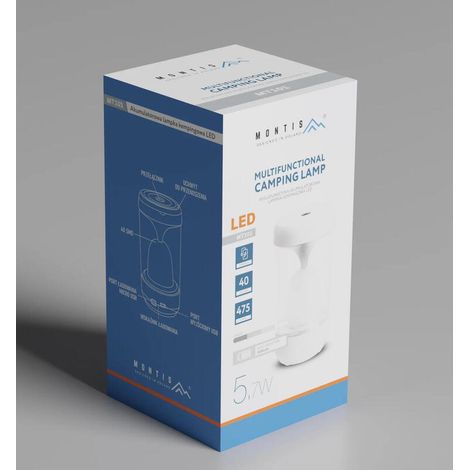 L谩mpara de escritorio Montis, blanca, transparente, hasta 5W (1/4)