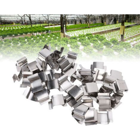 Pince de Serre en Verre Printemps Support Plantes Grimpantes Fixation Vitre Jardin Rénovation Clips G Forme Acier Inoxydable (1/5)