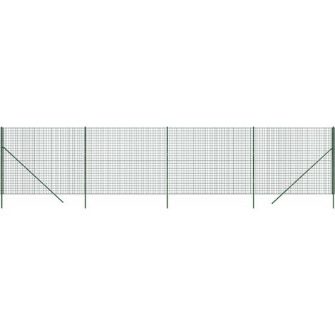 Maison Exclusive - Maschendrahtzaun Grün 1,8x10 m Verzinkter Stah