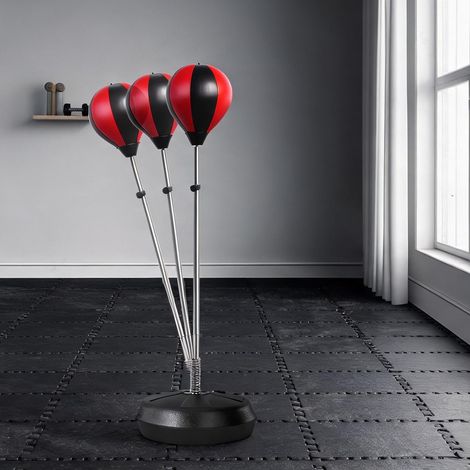 Sac de frappe rot Schwarz en kunstleder Stahl 43 x 43 x 144 cm (1/5)