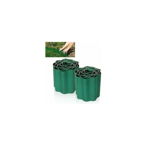 2 PCS Bordure de Pelouse Flexible 9M × 15CM, Clôture Gazon Bordure Jardin Plastique Bordurette de Jardin Bords Bordures Jardin Exterieur PVC - Bordure de Jardin Flexible Vert (1/4)