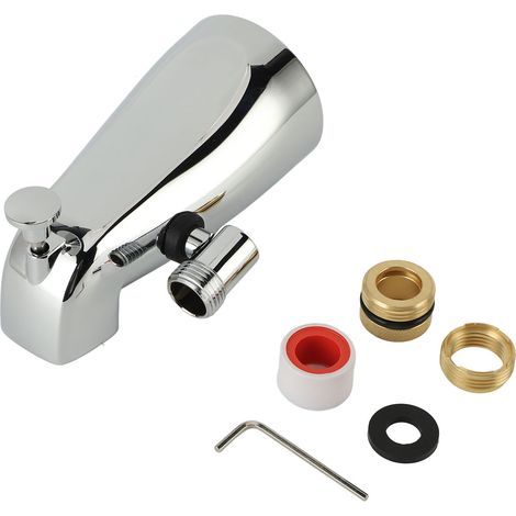 Gugxiom Bec de baignoire, robinet de avec inverseur, robinet de baignoire à filetage intérieur de 1/2 pouce IPS, alliage de cuivre et de zinc, métal et résistant (1/4)