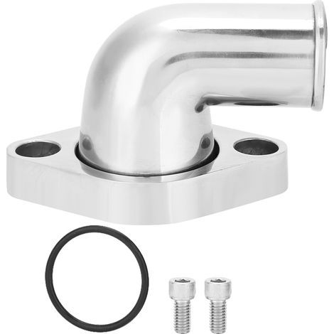 Yctze Poliertes Metall 90° Schwenkbarer Wasserdurchfluss mit Thermostatgehäuse für SB BB Chevy 327 350 454. (1/5)