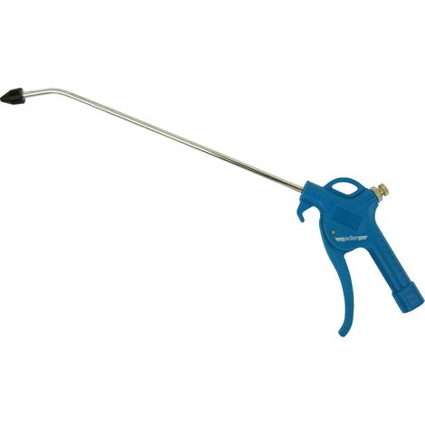 Adler Pistola de soplado con regulación de aire 30cm ABG-30, herramienta neumática profesional para limpieza industrial y automotriz, ajuste preciso, diseño ergonómico, alta resistencia, color metálic