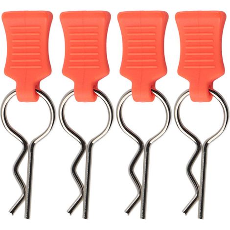 Lot de 5 pinces de fixation pour carrosserie RC 1/8 1/5 orange, adapté Traxxas, clips et supports de rechange (1/5)
