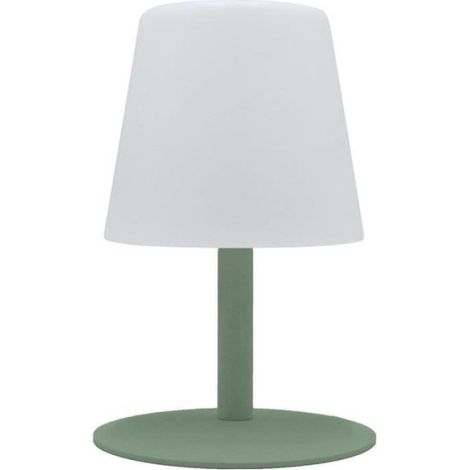 Lampe de table sans fil - LUMISKY - STANDY MINI Olive - H25 cm - Pied en acier vert olive - LED blanc chaud et blanc (1/5)