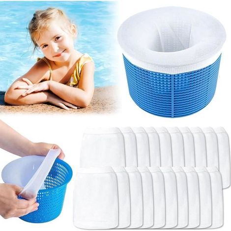 Chaussette Skimmer Piscine - Non spécifié - 20 Pièces - Élastique - Nylon - Réutilisable (1/4)