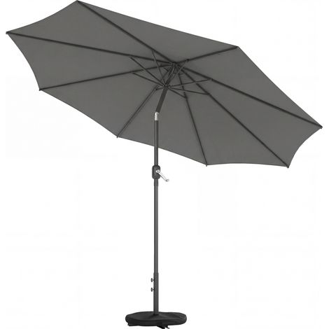 Parasol Innocenzo inclinable 3x2.5m gris foncé jardin terrasse UV stable