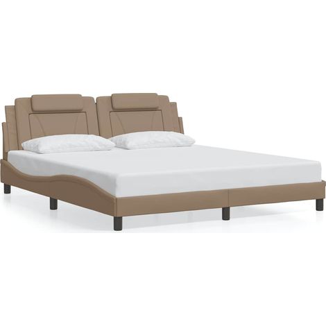 Maison Exclusive - Giroletto Viana senza Materasso Cappuccino 180x200 cm in Similpelle