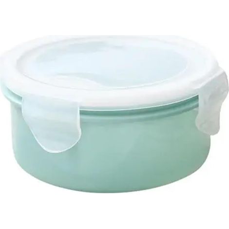 Mini boîte de conservation au réfrigérateur (Blue ) , boîte à déjeuner Portable transparente scellée, cuisine ronde et carrée, conteneur de stockage