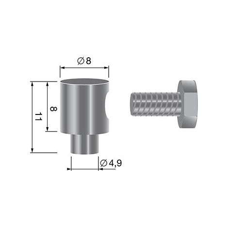 Abrazadera para cables, para cables de hasta ø: 2,5 mm.