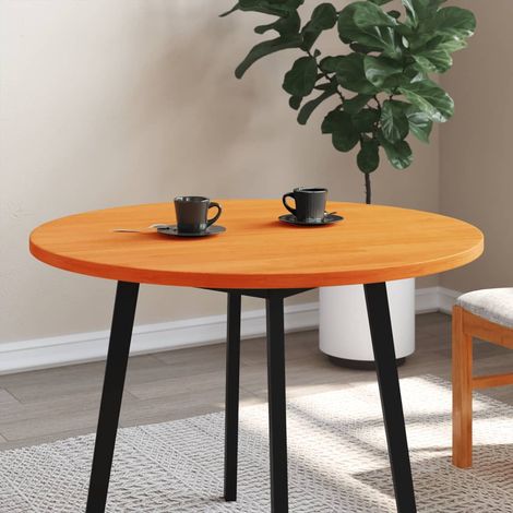 Tablero de mesa redondo madera maciza de pino marrón Ø90x2,5 cm vidaXL