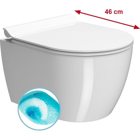 Sapho Pura - WC suspendu, Swirlflush, ExtraGlaze, blanc 880211 (1/4)