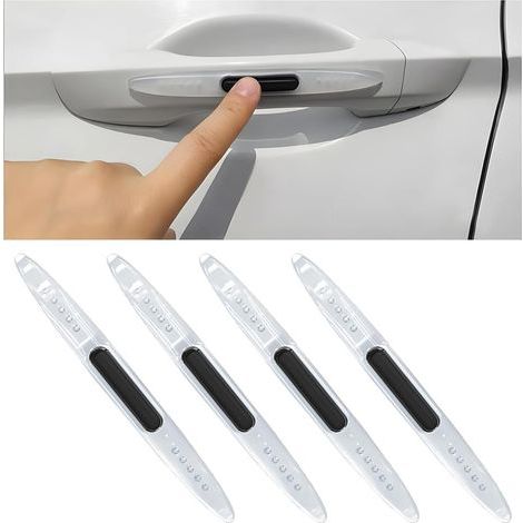 4 Pièces Voiture Bandes Anti Collision, Bande Protection Anti-Frottement Pare-Chocs, Anti-Collision Barre De Protection Auto, Protection De Porte De Voiture avec Antistatique(Transparent) (1/4)